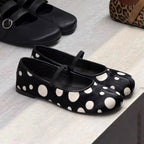 Damen Ballerinas mit trendigem Punktdesign und bequemer Passform EB
