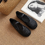 Damen Elegante Ballerinas mit modischer Riemchenbindung und weichem Stoff EB