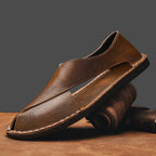 Damen Bequeme Leder-Slipper mit flexiblem Design EB