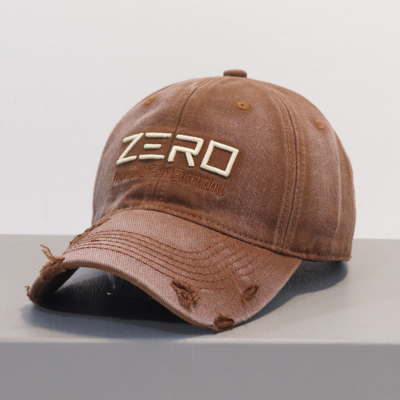 Herren-Baseballcap aus Distressed-Baumwolle