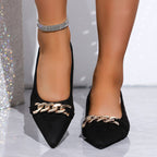 Damen Elegante Ballerinas mit funkelndem Detail EB