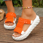 Damen Bequeme Kork-Sandalen mit innovativem Design und rutschfester Sohle EB