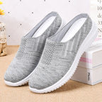 Damen Bequeme Stretch Slipper mit atmungsaktivem Strickdesign EB