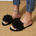 Damen Badeschuhe mit floralem Dekor EB