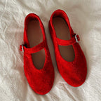 Damen Ballerina-Schuhe mit schickem Riemen und weichem Obermaterial EB