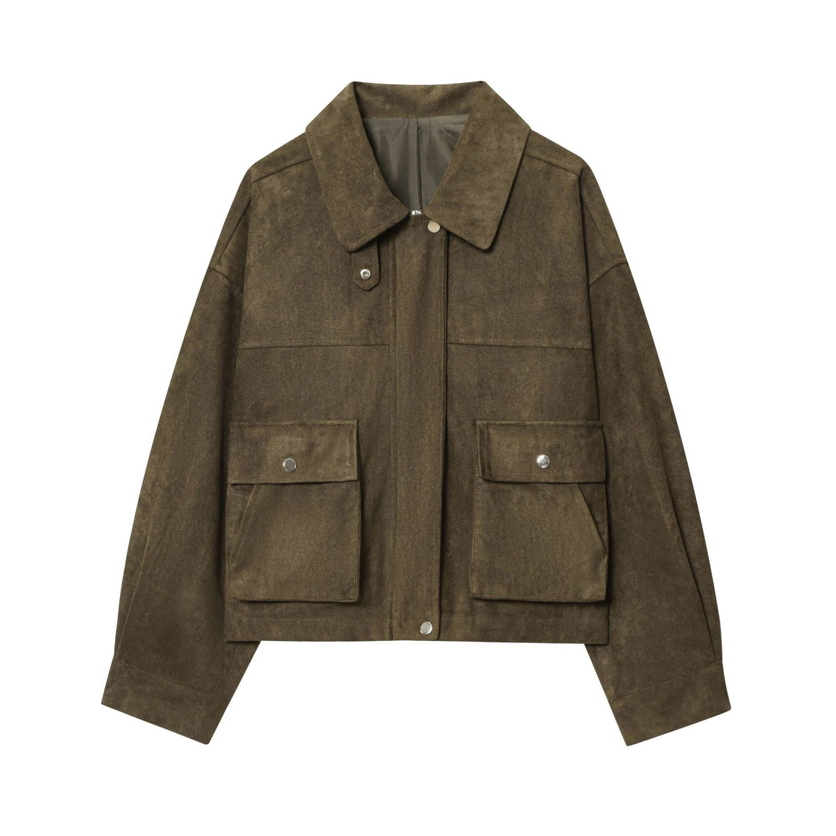 Damen kurz geschnittene Wildlederjacke EB