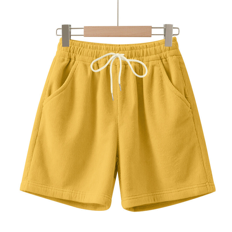Herren Ripp-Jersey-Shorts mit Kordelzug