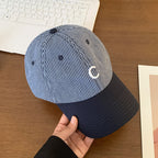 Gestreifte Casual Baseball-Cap aus Baumwolle für Herren