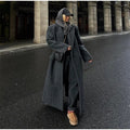 Damen Oversized Mantel mit Nadelstreifen EB