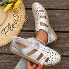 Damen Atmungsaktive Sommer-Sandalen mit raffinierten Schnittdetails EB