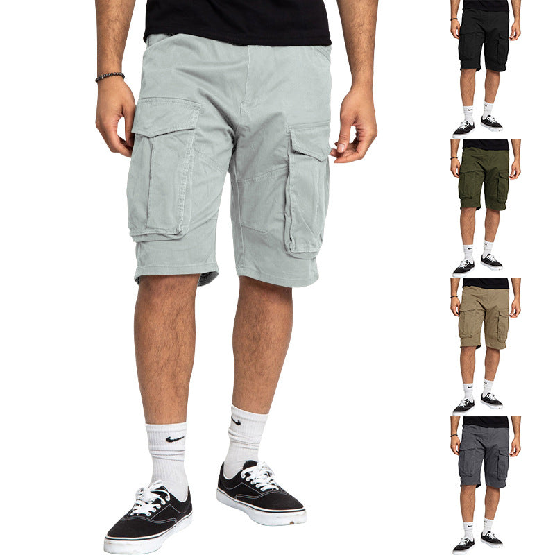 Robuste Cargo-Shorts für Herren mit großen Klappentaschen und lockerer Passform