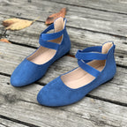 Damen Bequeme Ballerinas mit modischem Riemchen-Design EB