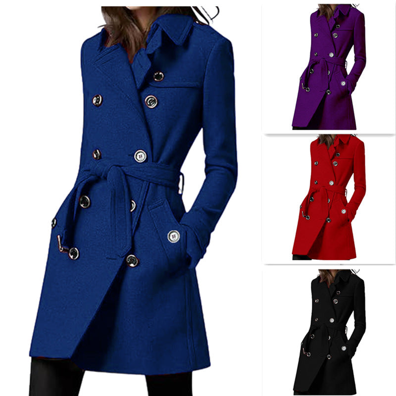 Damen eleganter und zeitloser Trenchcoat EB