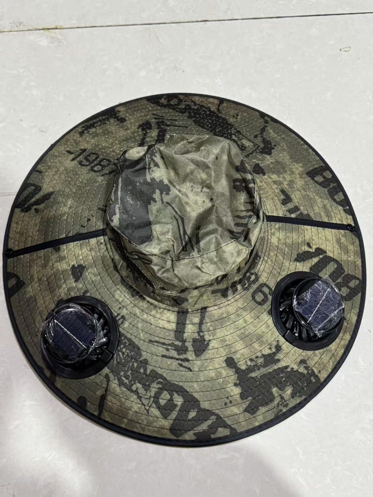 Ventilated Sun Hat with Battery Fans