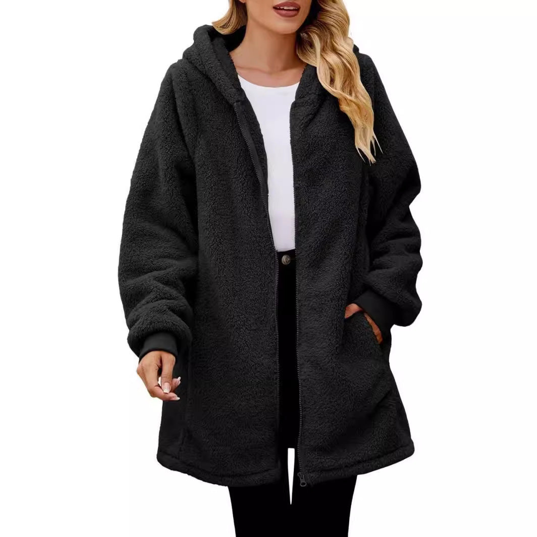 Damen kuschelige Fleecejacke EB