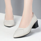 Damen Bequeme Pumps mit elegantem Blockabsatz und klassischem Design EB