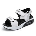 Damen Bequeme Luftpolster-Sandalen mit verstellbarem Klettverschluss EB