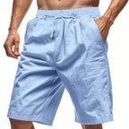 Herren nan lässige Baumwollmix Freizeitshorts mit elastischem Bund und Seitentaschen EB