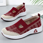 Damen Atmungsaktive und elastische Slip-On Freizeitschuhe EB