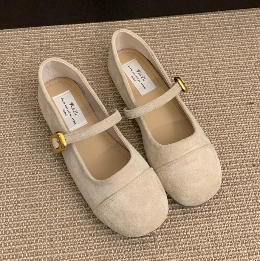 Damen Ballerinas mit verstellbarem Riemen und weichem Innenfutter EB