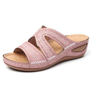 Damen Bequeme Clogs mit floralem Design und ergonomischer Sohle EB