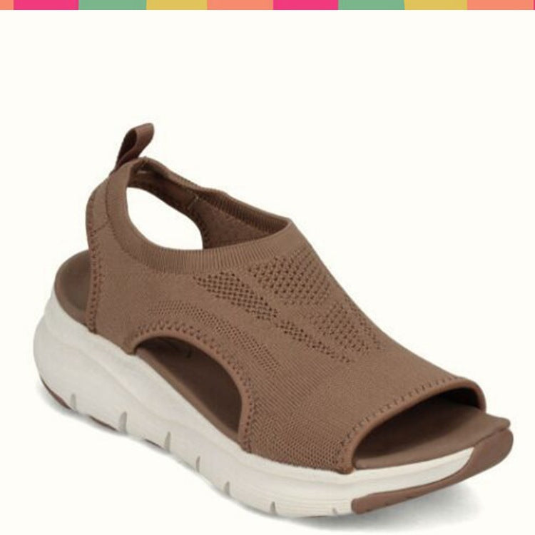 Damen Atmungsaktive Slip-Sandalen mit elastischem Einschlupf und komfortabler Sohle EB