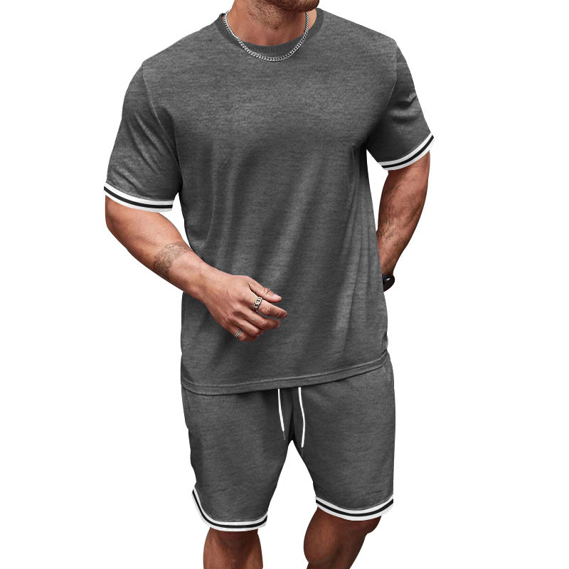 Freizeit-Jersey-Set für Herren mit Kontraststreifen