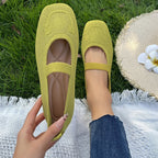 Damen Ballerinas mit elastischem Riemen und komfortablem Fußbett EB
