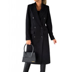 Damen Eleganter Doppelreihiger Mantel mit hochmodernem Schnitt EB