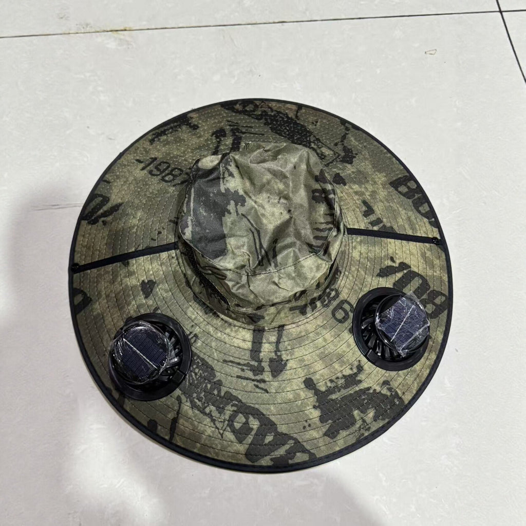 Ventilated Sun Hat with Battery Fans