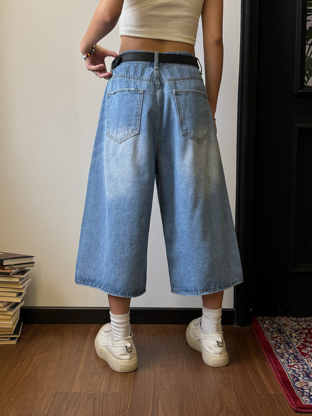 Lockere Jeansshorts für Damen