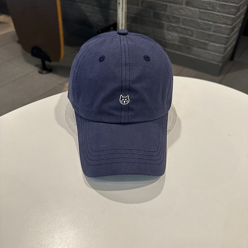 Damen Casual Baseballkappe mit Katzenstickerei