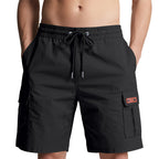Herren Cargo-Shorts mit elastischem Bund und praktischen Taschen EB
