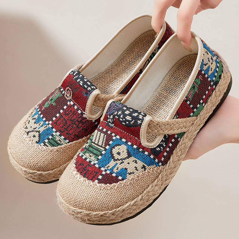 Damen bequeme und stilvolle Clogs mit buntem Muster EB