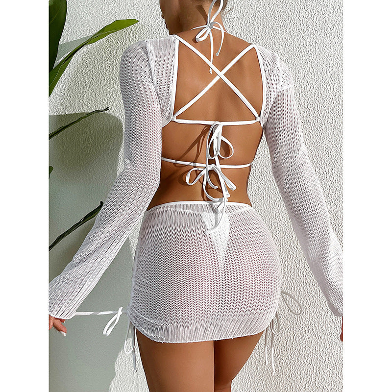 Damen Baderock mit offenen Seiten und modischem Ringdetail EB