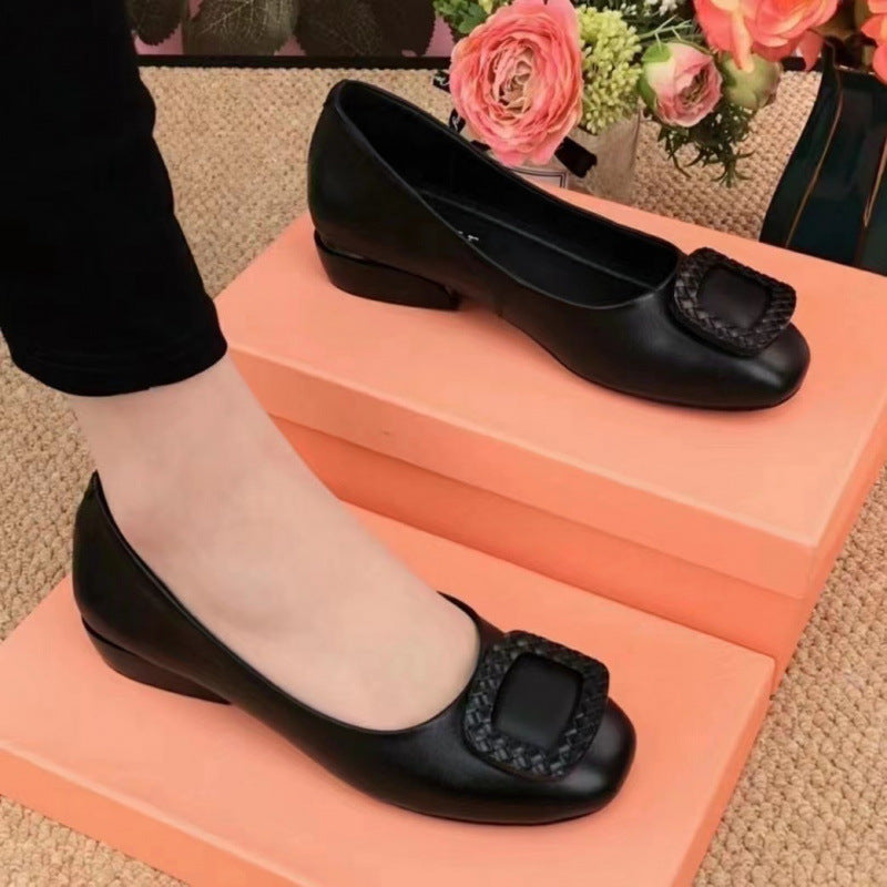 Damen Bequeme Ballerinas mit dekoren Schmuck-Ausschnitt EB