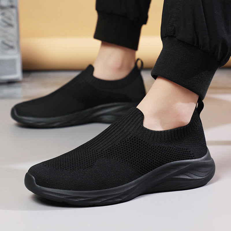 Unisex nan elastischer Strick-Schlupfschuh mit ergonomischer Dämpfungssohle und Fersenlasche EB