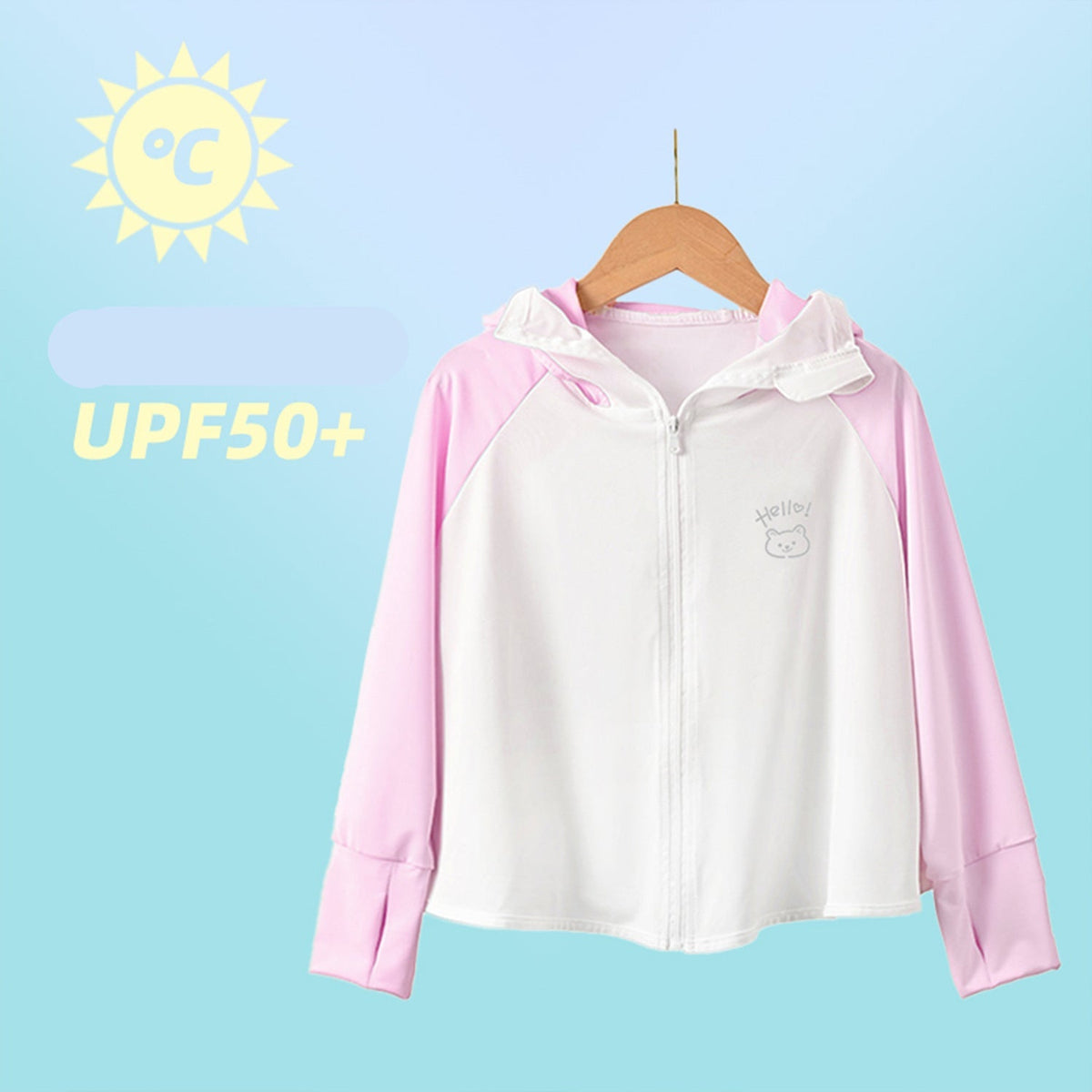 Damen atmungsaktive und wasserabweisende Sportjacke mit Kapuze EB