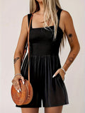 Damen Jumpsuit mit gerafftem Oberteil und praktischen Taschen EB