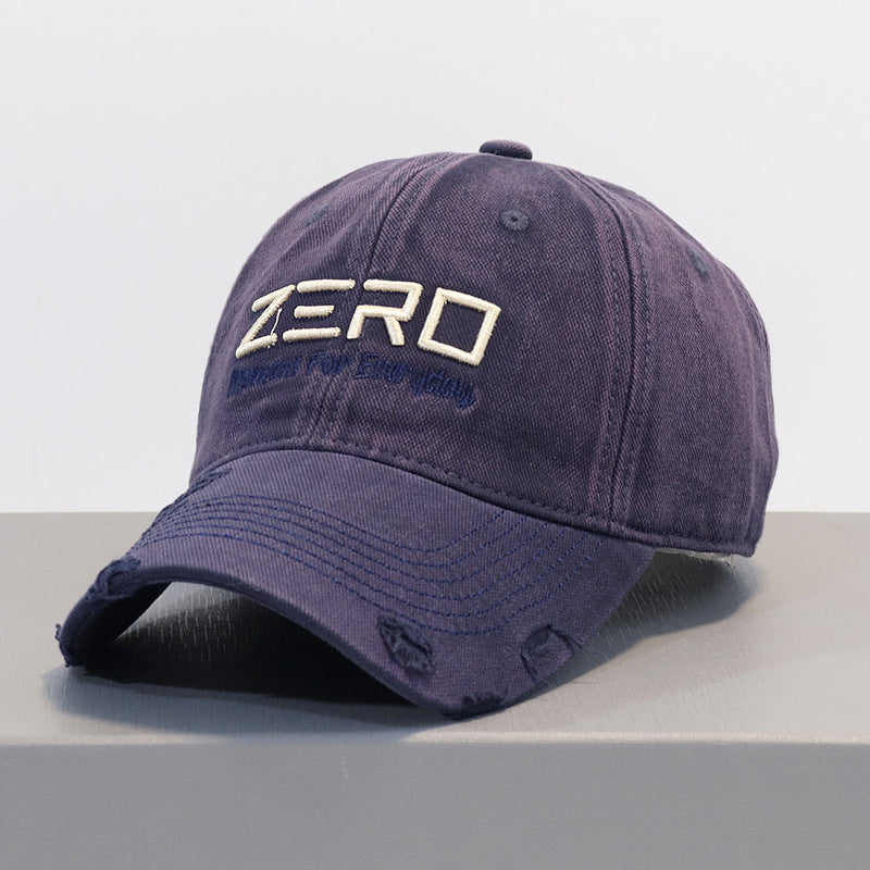 Herren-Baseballcap aus Distressed-Baumwolle