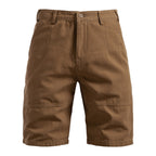 Robuste Bermuda-Shorts aus Baumwoll-Twill für Herren mit verstärkten Knieeinsätzen