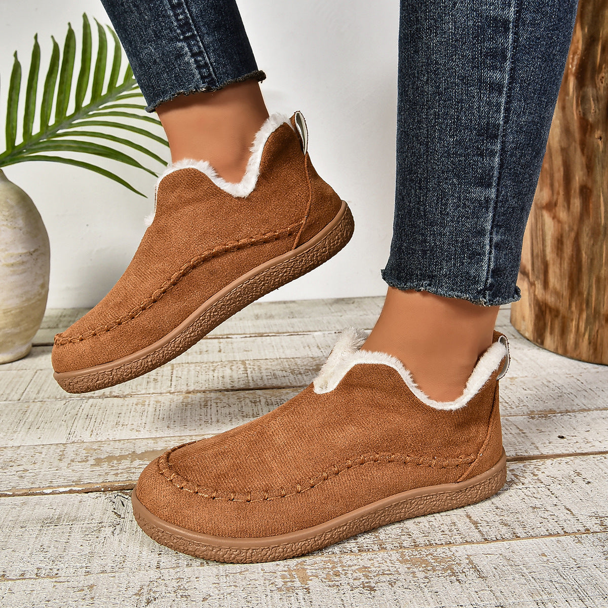 Damen Clog-Schuhe mit kuscheligem Innenfutter  EB