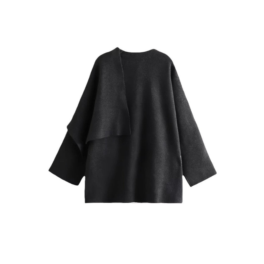 Damen elegante und gemütliche Capejacke EB