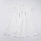 Damen elegantes Baumwollkleid mit Rüschendetails und herausragendem Kragen EB