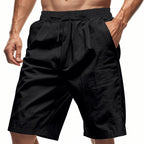 Herren bequeme Cargo-Shorts mit elastischem Bund und großzügigen Taschen EB