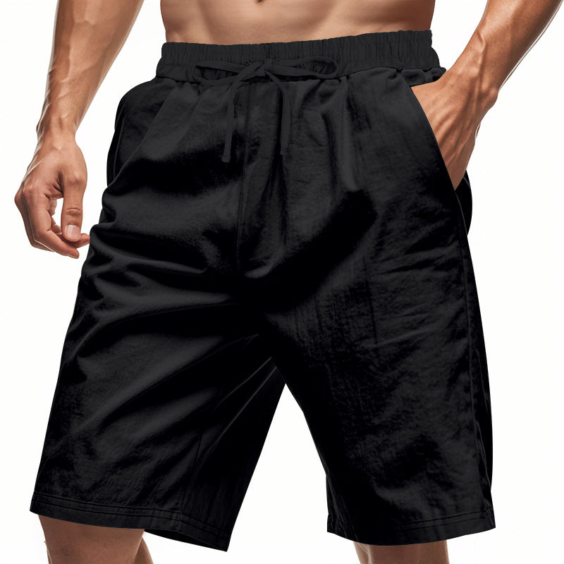 Herren nan lässige Bermudashorts aus Baumwollmix mit elastischem Bund Kordelzug und Seitentaschen EB