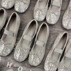 Damen elegante Ballettschuhe mit Pailletten EB