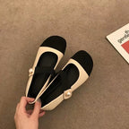 Damen Bequeme Ballerinas mit Elegantem Schnallen-Detail EB