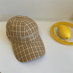 Karierte Baumwoll-Baseballcap für Herren