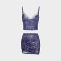 Damen Crop-Top und Minirock Set EB